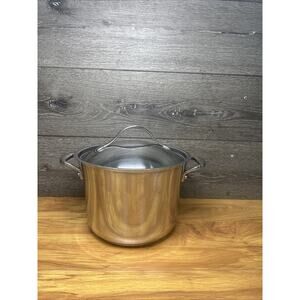 Anolon Nouvelle 6.5 Qt Stainless Steel Stock Pot Copper Core Induction w/ Lid